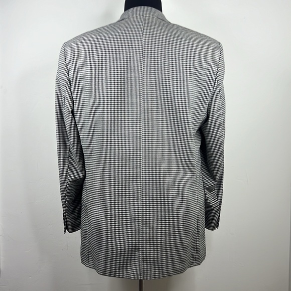 KASPER Men’s Black White Checkered Blazer Jacket L - Picture 4 of 6
